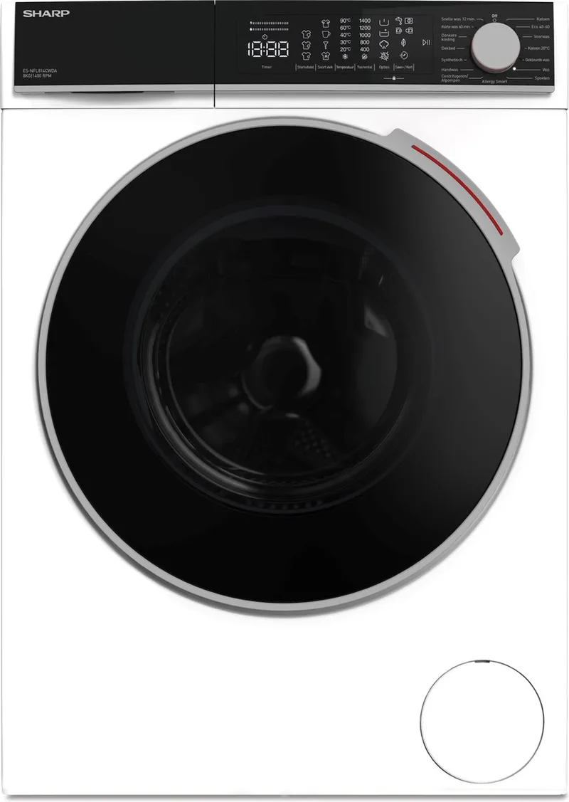 ESNFL814CWDABX - Wasmachine - 8 kg fra Sharp i Hvid – produktbillede