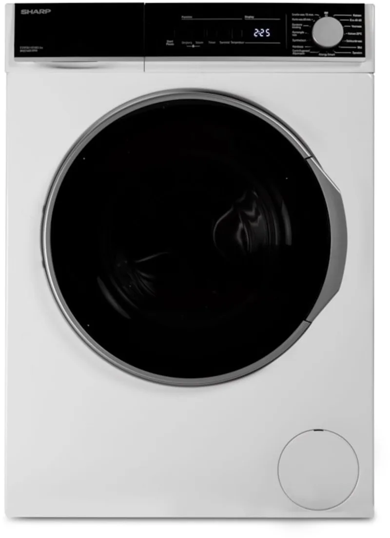 TH BO Wasmachine, 8 kg, 1400 TPM, A klasse, Snelwasje + Stoom programma ES-NFB814THBO-BX von Sharp in Weiß – Produktfoto