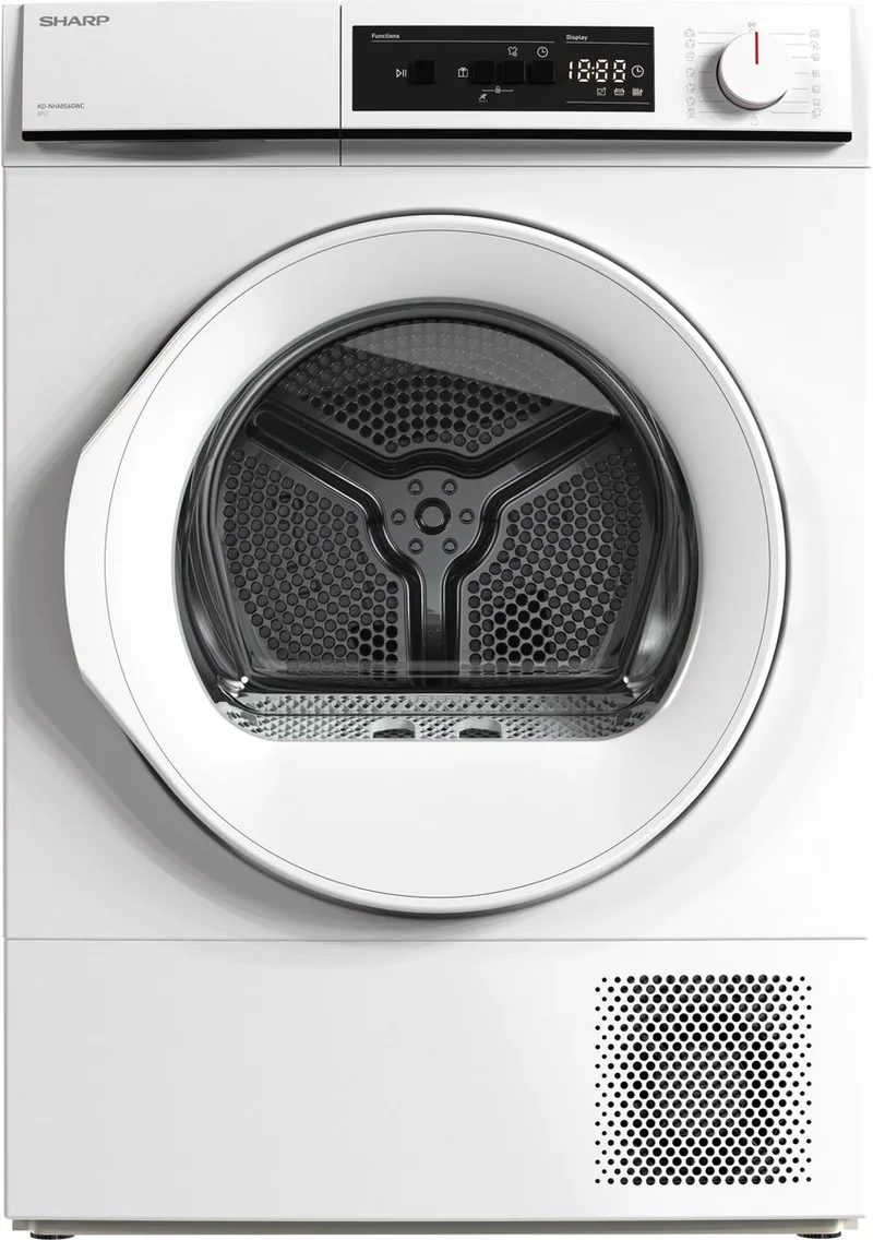 warmtepompdroger KDNHA8S6GW21CB 8Kg de Sharp en Blanc – photo produit