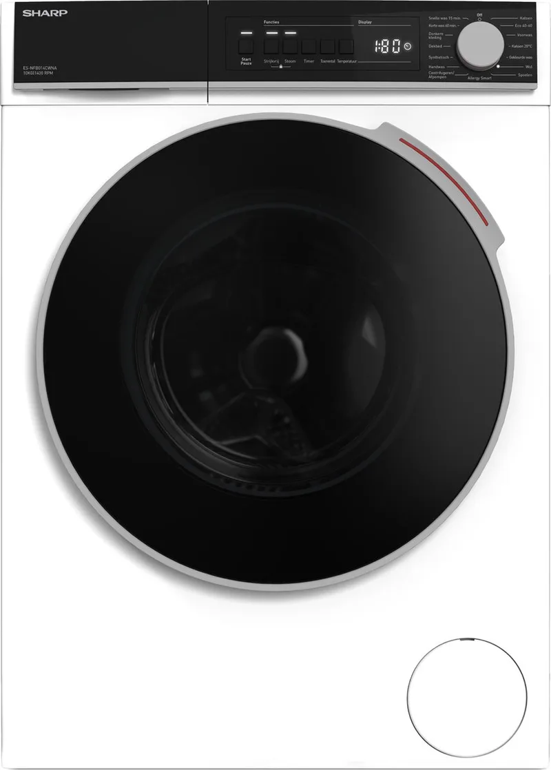 Wasmachine ESNFB014CWNABX 10KG - A från Sharp i Vit – produktbild