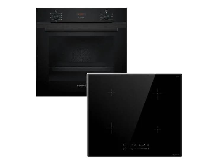 Backofen-Set Backofen Teleskopauszug+ keenberk Induktionskochfeld Boost TouchSlider, mit 1-fach Teilauszug, Hydrolyse de Siemens – photo produit