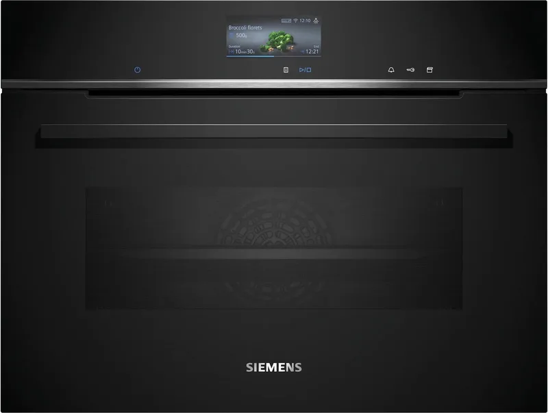 CS736G1B2 - iQ700 - Oven - Inbouwoven met stoom - 60 x 45 cm - TFT-touchdisplay Plus -fullSteam Plus: snel en gezond koken - 4D hetelucht: gelijkmatige warmteverdeling by Siemens in Black – product photo