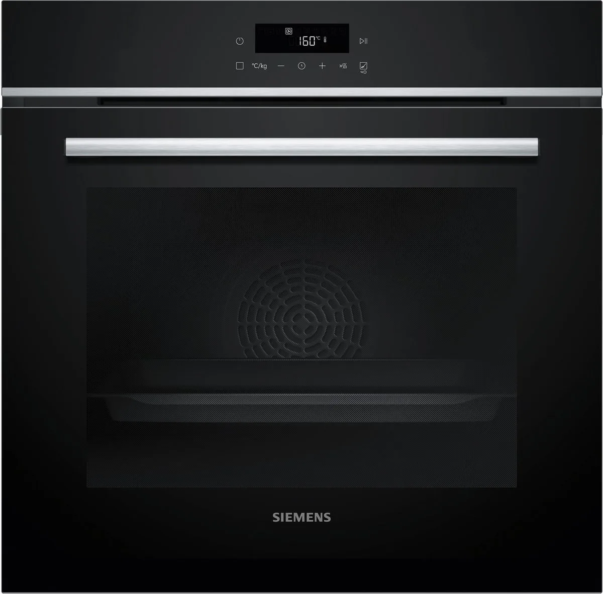 HB572ABS3 - iQ300 - Inbouwoven - 71 l - Air fry - Eenvoudig te reinigen: pyrolyse + hydrolyse - Inox från Siemens i Svart – produktbild