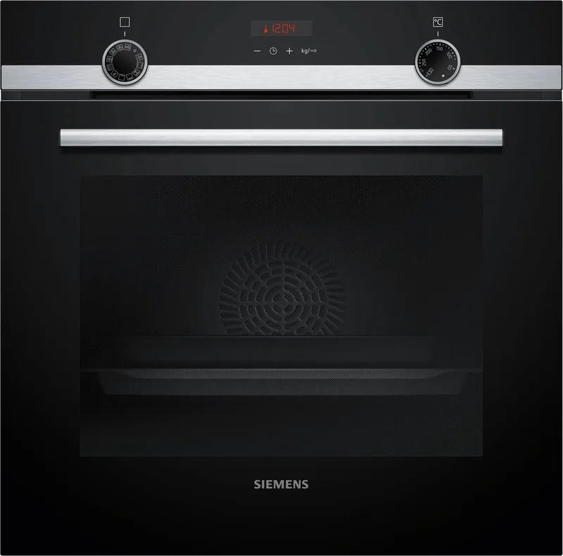 HB574ABR3F - iQ300 - Inbouwoven - Stoomoven - 71 liter by Siemens in Black, Roestvrijstaal – product photo