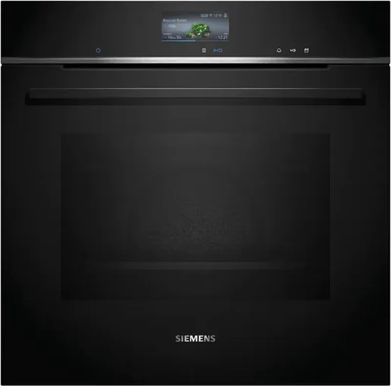 HS736G3B1 iQ700 Inbouw Stoomoven 60 cm – 71L – FullSteam Plus – Air Fry – Home Connect – Zwart by Siemens in Black, Stainless steel – product photo