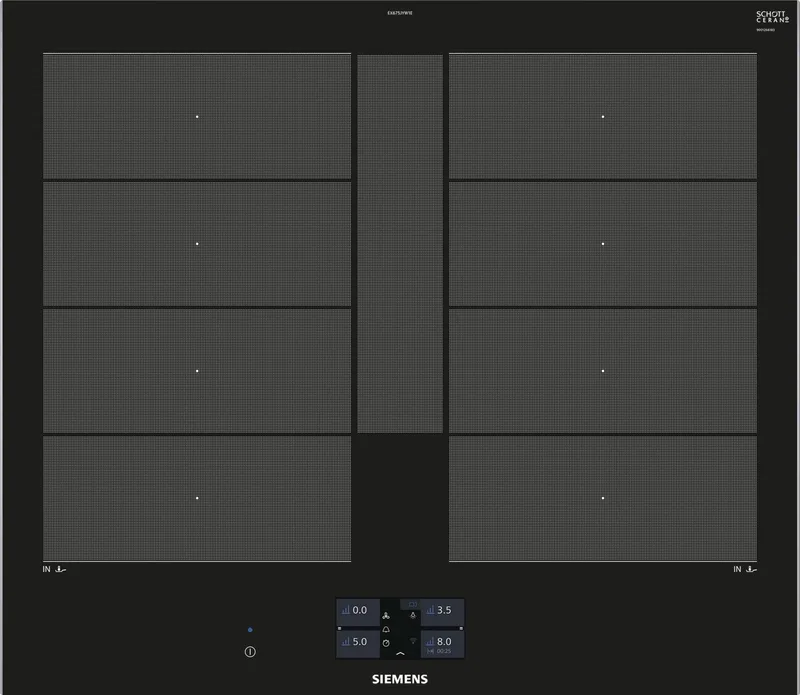 Inductiekookplaat Siemens AG EX675JYW1E 60 cm Integreerbaar von Siemens in Schwarz – Produktfoto