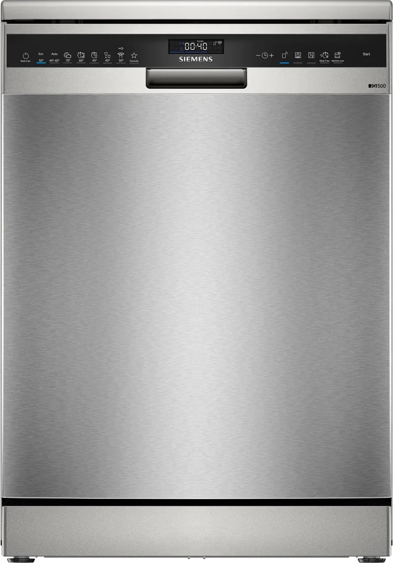 SN25EI13CE - iQ500 - Vaatwasser - Vrijstaande vaatwasser - 60 cm - Anti-fingerprint - Energielabel A - varioSpeed Plus : je vaat tot wel drie keer zo snel schoon - Home Connect by Siemens in Rvs – product photo