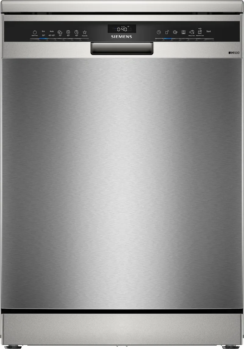 SN25ZI08CE - iQ500 - Vrijstaande Vaatwasser - Zeer stil - PerfectDry met zeolith: perfecte droogresultaten met een laag energieverbruik- Home Connect - varioSpeed Plus je vaat tot wel drie keer zo snel schoon van Siemens in Rvs – productfoto