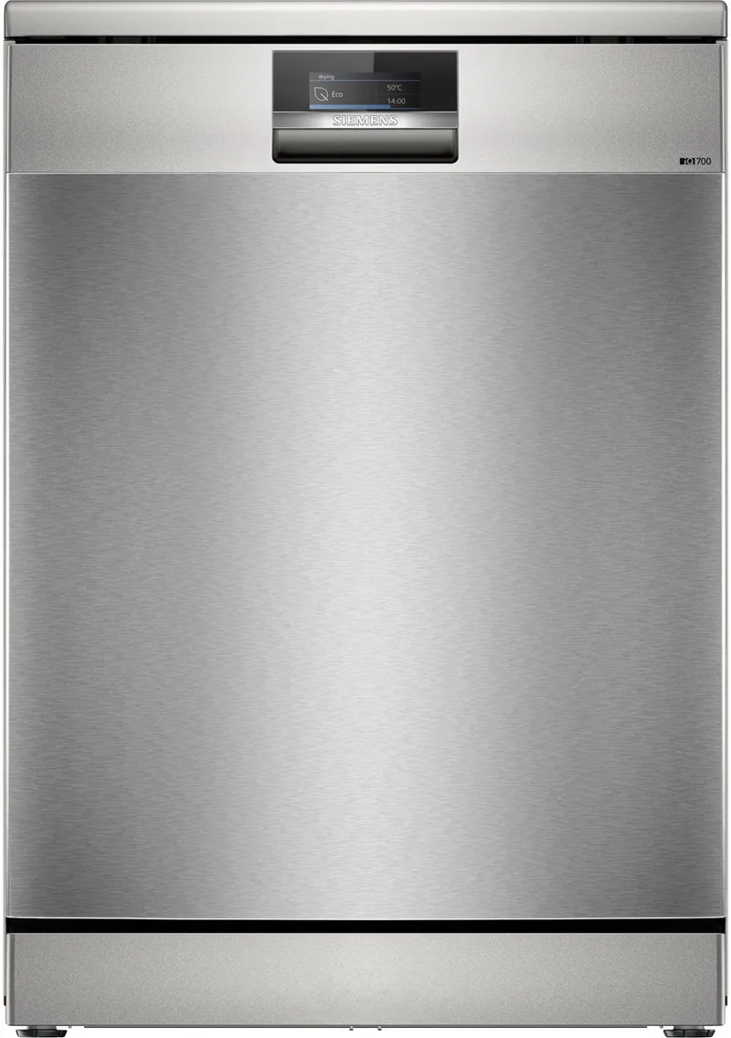 SN27TI02CE - iQ700 - Vaatwasser - Vrijstaande vaatwasser - 60 cm - Home connect - Zeolith: extra droge vaat - Energielabel A - varioSpeed Plus je vaat tot wel drie keer zo snel schoon by Siemens in Geborsteld staal anti-fingerprint – product photo