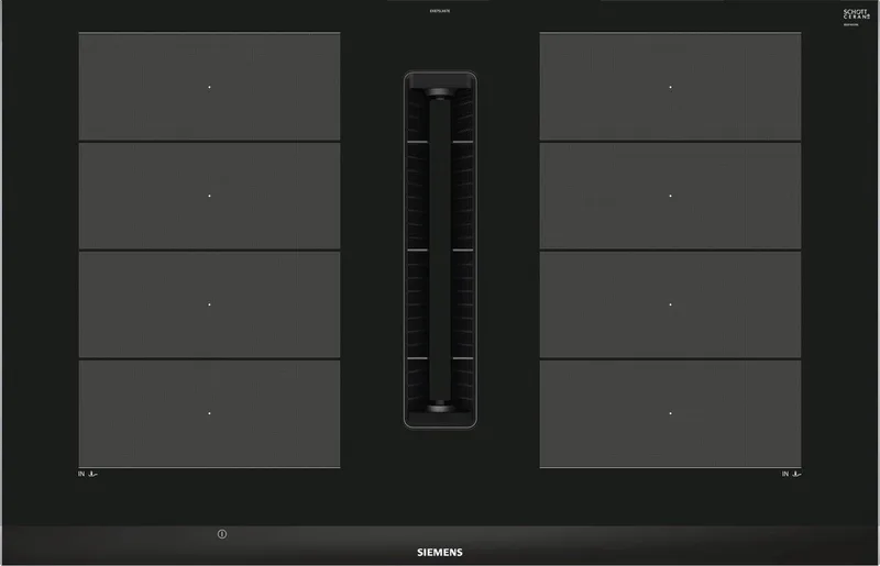 vacuüm inductie kookplaat 80cm 4 branders 7400w by Siemens in Black – product photo