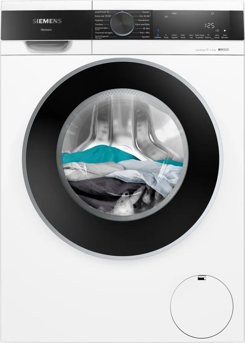 WG44G2ZWNL - iQ500 - Wasmachine met stoom - 1400 rpm - smartFinish: vermindert kreukels tot 50% - speedPack L: verkort wasprogramma's met varioSpeed - Energielabel A von Siemens in Weiß – Produktfoto