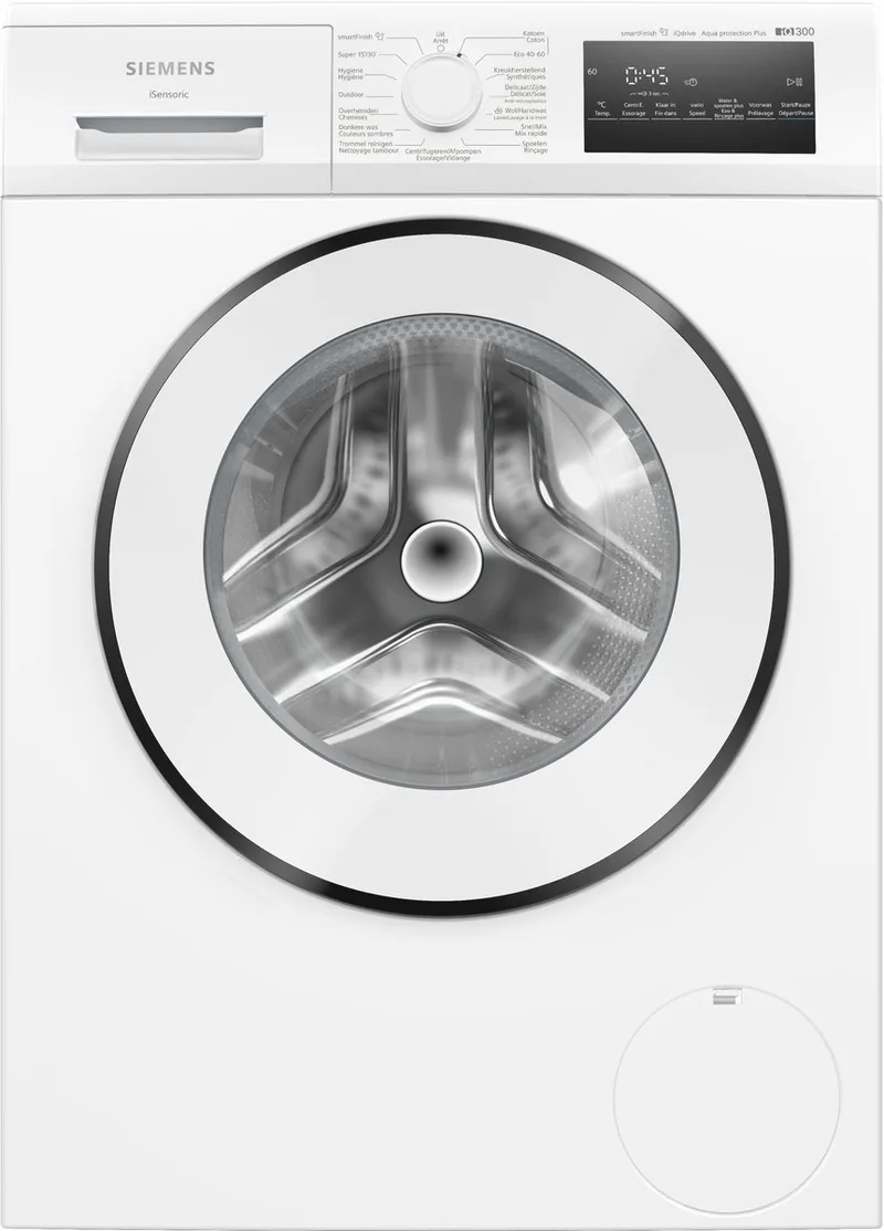 WM14N27XFG - iQ300 - Wasmachine - 8 kg - 1400 rpm - Energielabel A - smartFinish: vermindert kreukels tot 50% van Siemens in Wit – productfoto
