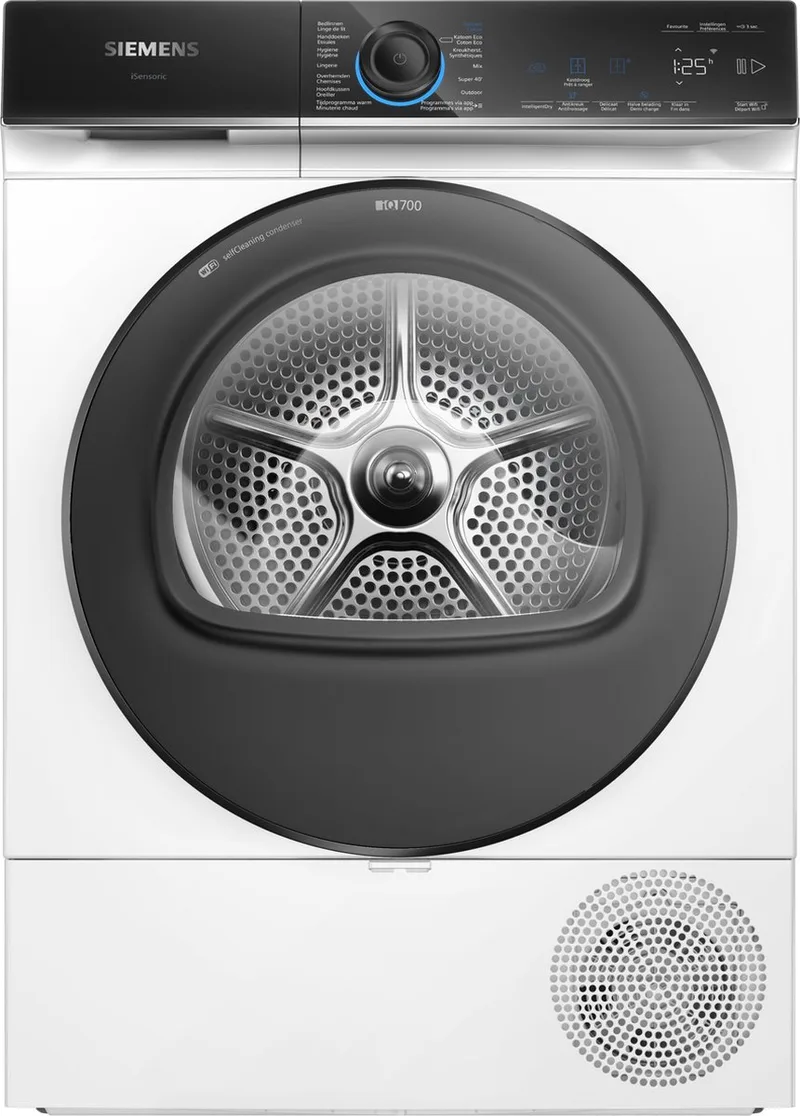 WQ35B2BSFG - iQ700 - Wasdroger - Warmtepompdroger - NL/FR display - Energielabel A+++ de Siemens en Blanc – photo produit