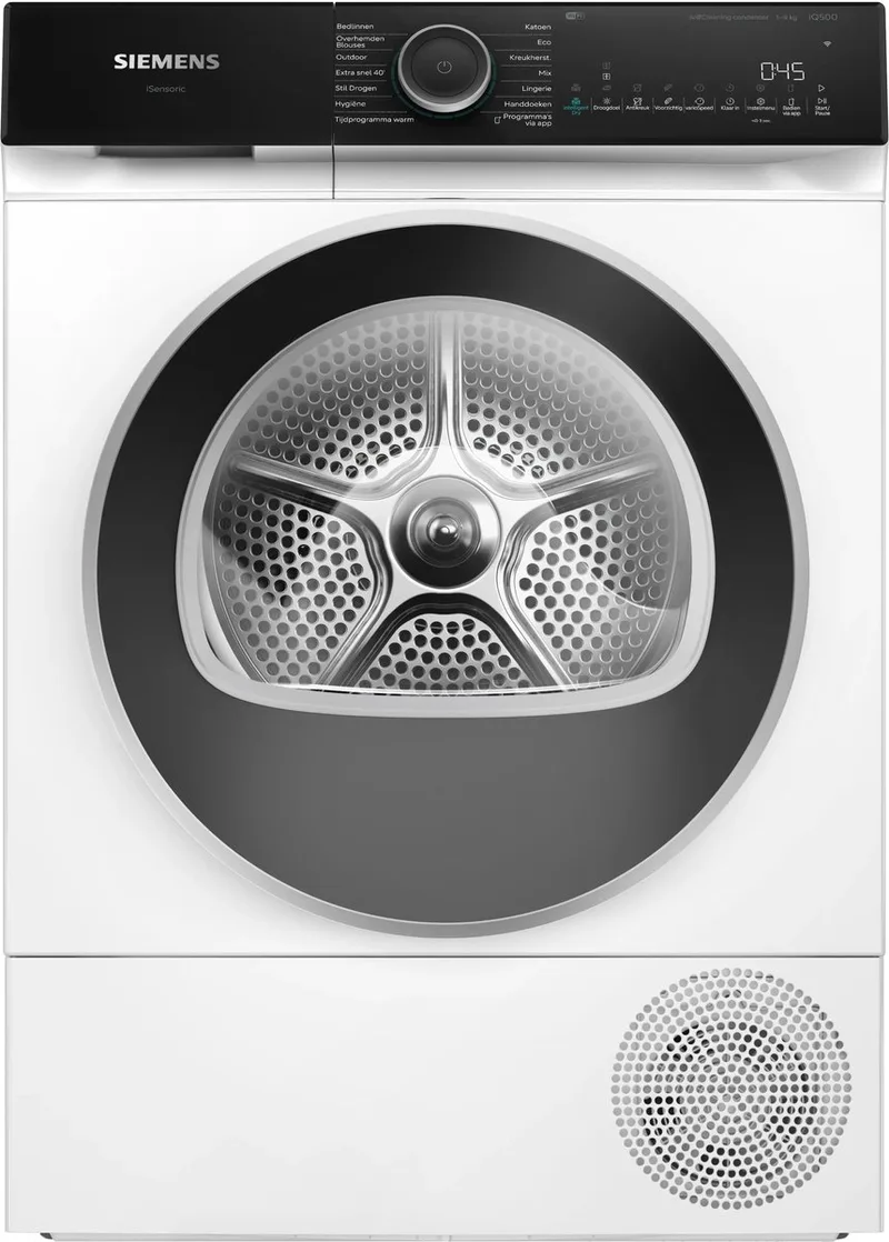 WQ46N2D0NL - iQ500 - Wasdroger - Warmtepompdroger - 9 kg - Wit by Siemens in White – product photo