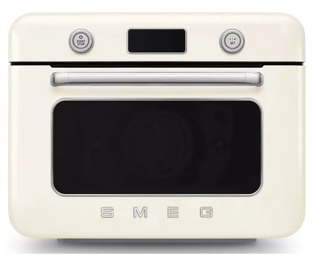 COF01CREU Vrijstaande Combi-Stoomoven - Stoomoven & Heteluchtoven - Air Fry - 30L - 10 Functies - 33 Automatische Recepten - Galileo Multicooking Technologie - '50s Style