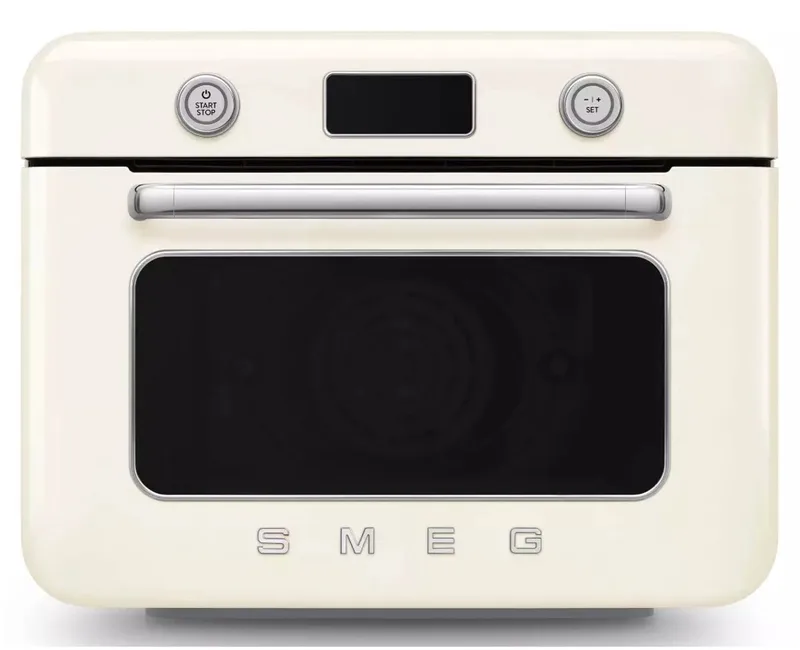 COF01CREU Vrijstaande Combi-Stoomoven - Stoomoven & Heteluchtoven - Air Fry - 30L - 10 Functies - 33 Automatische Recepten - Galileo Multicooking Technologie - '50s Style fra Smeg i Creme – produktbillede