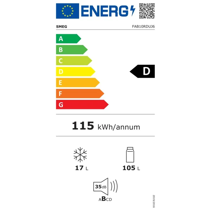 FAB10RDUJ6 Koelkast zonder vriesvak Rood de Smeg – photo produit 2 sur 2