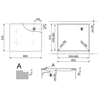 SI1M4644D Inductie kookplaat Zwart fra Smeg – produktbillede 3 af 3