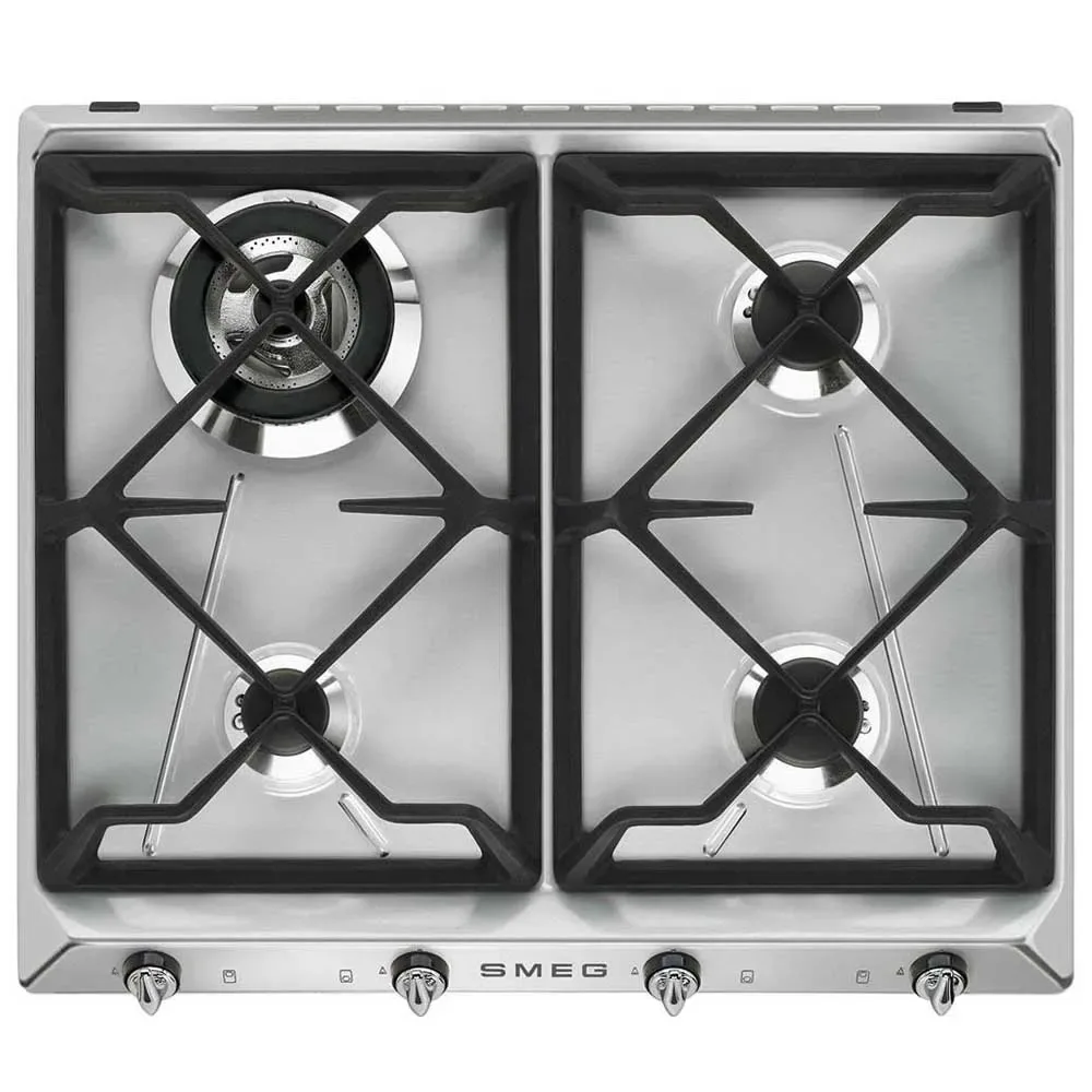 Sr964xgh 60 Cm Gaskomfur 4 Blus fra Smeg – produktbillede