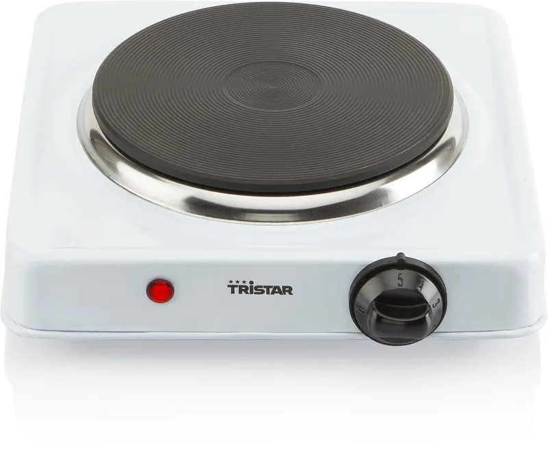 Elektrische kookplaat 1000W - KP-6185 - 1 Kookzone - Vrijstaand från Tristar i Vit – produktbild