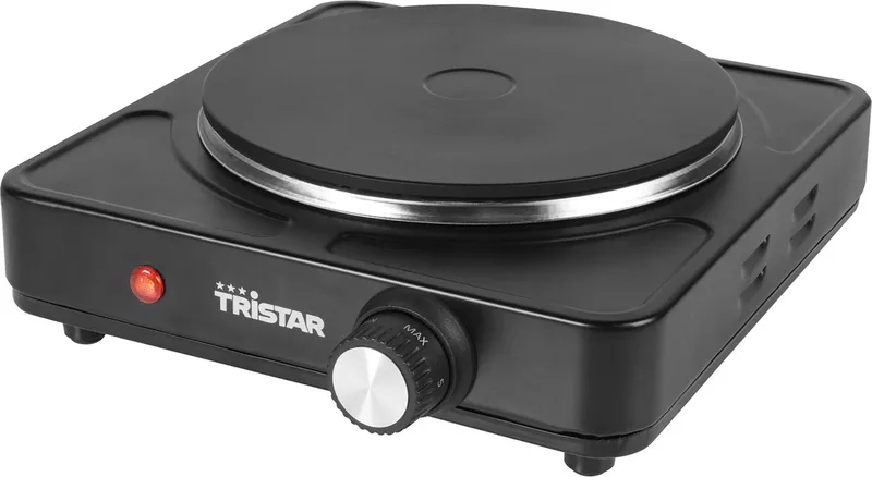 Elektrische kookplaat 1500W - KP-6151 - 1 Kookzone - Vrijstaand van Tristar in Zwart – productfoto