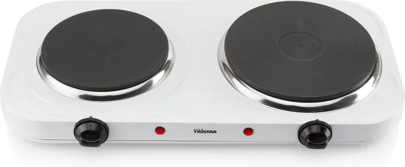 Elektrische kookplaat 2500W - KP-6245 - 2 Kookzone - Vrijstaand från Tristar i Vit – produktbild