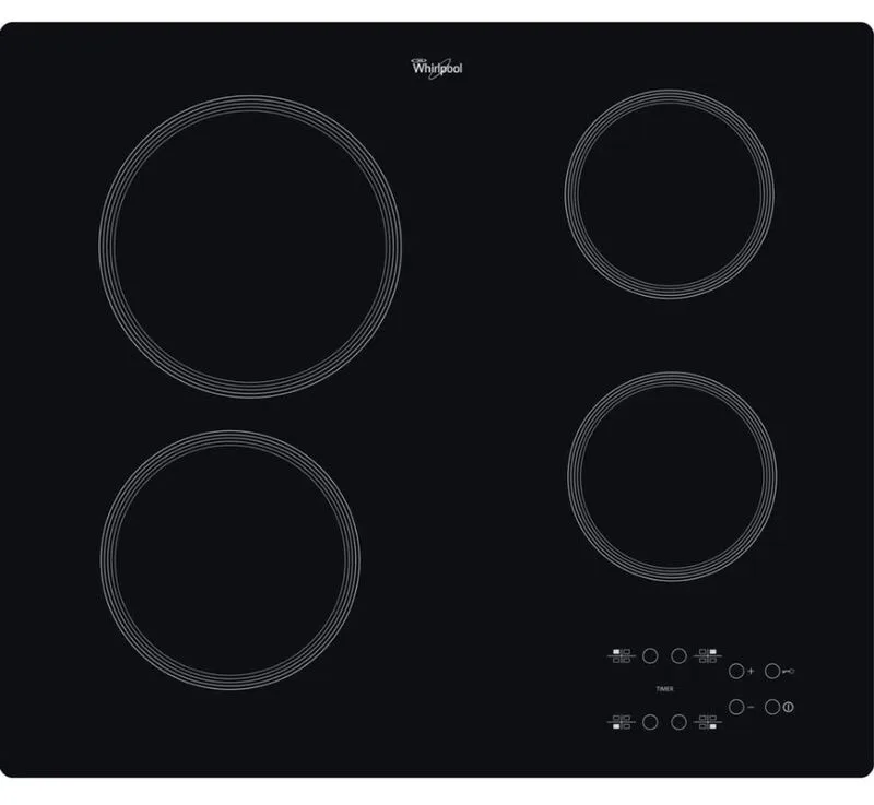 AKT 801-NE Plaque de cuisson vitrocéramique 4 zones - Noir de Whirlpool – photo produit