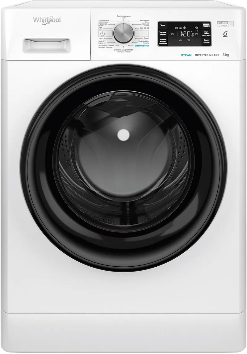 FFB 8489E BV BE Freshcare - Wasmachine Voorlader - 8 kg - 1400 rpm by Whirlpool in White – product photo