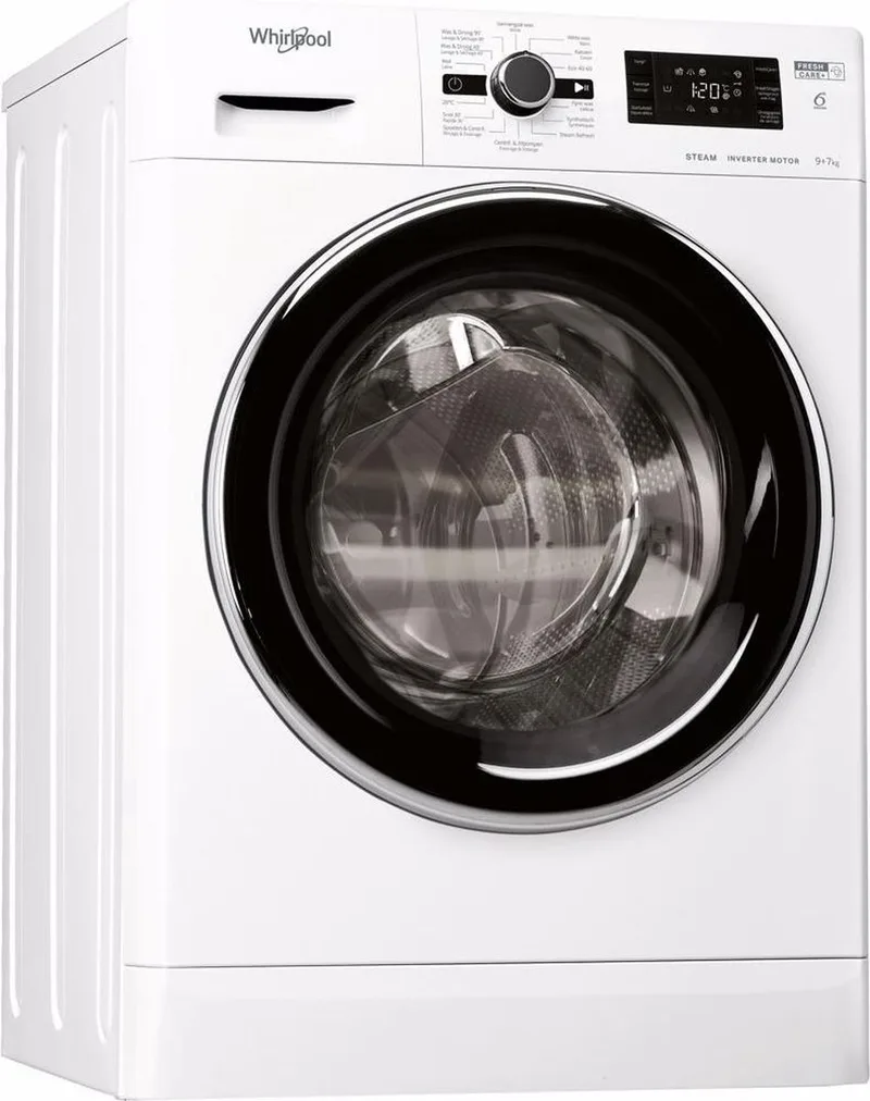 FWDGBE 97682E WBC V N - Was-droogcombinatie van Whirlpool in Wit – productfoto
