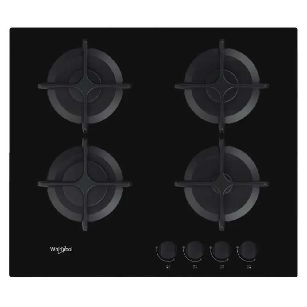 Plaque De Verre à Gaz Akt 616/nb 60 Cm 4 Feux de Whirlpool – photo produit