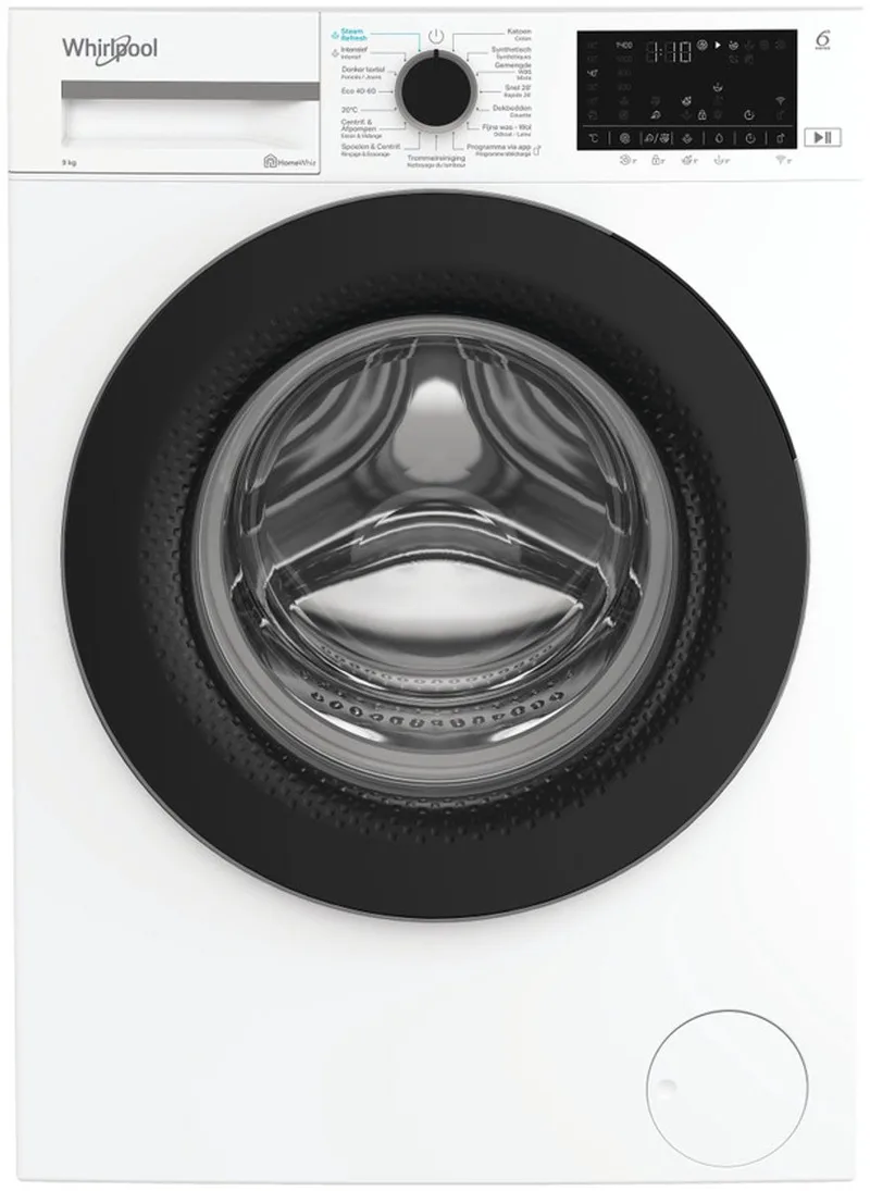 WAM 97WB wasmachine Voorlader 9 kg 1400 RPM van Whirlpool in Wit – productfoto
