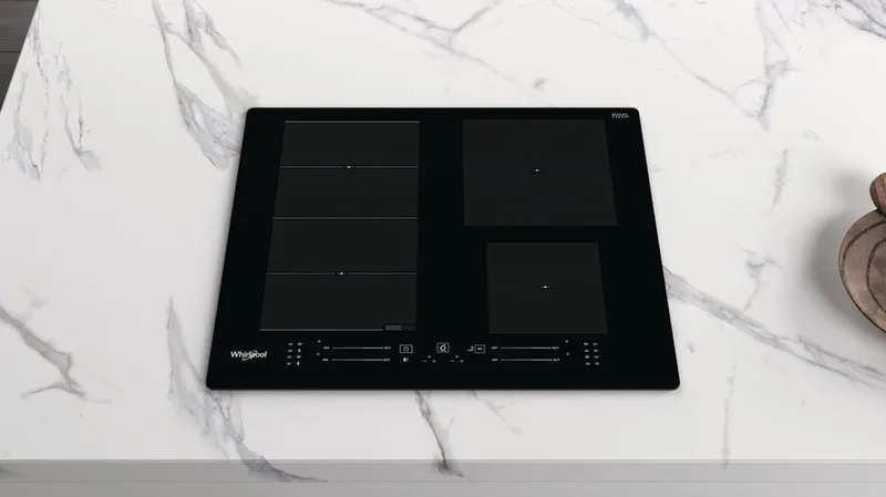 WF S7560 NE Ingebouwd 60 cm Inductiekookplaat zones 4 zone(s) van Whirlpool in Zwart – productfoto