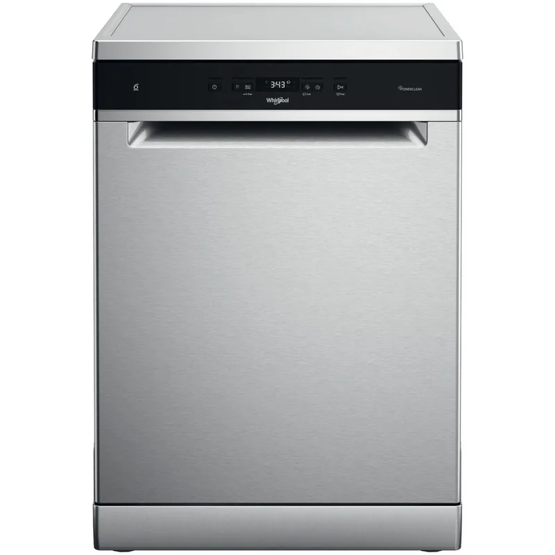 WH6FA14BN7A0X Vrijstaande vaatwasser Zilver van Whirlpool – productfoto
