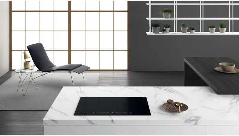 WL S3377 BF Ingebouwd 77 cm Inductiekookplaat zones 4 zone(s) de Whirlpool en Noir – photo produit