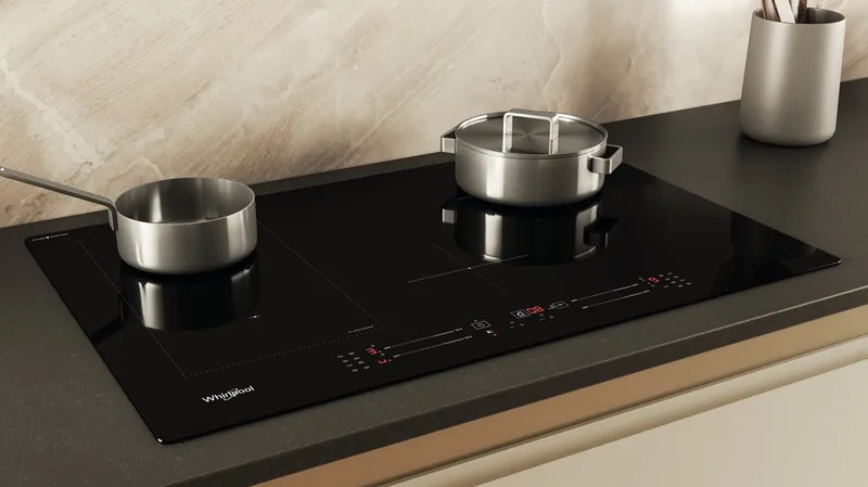 WL S6277 CPNE Ingebouwd 77 cm Inductiekookplaat zones 4 zone(s) by Whirlpool in Black – product photo