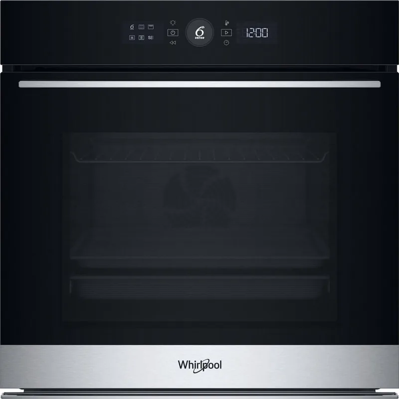 WOI5S8HM1SXA - Inbouwoven - 73 l - Zwart - Roestvrijstaal - Zelfreinigend Hydrolytisch - Grill Stoom koken - Touch by Whirlpool in Black, Roestvrijstaal – product photo
