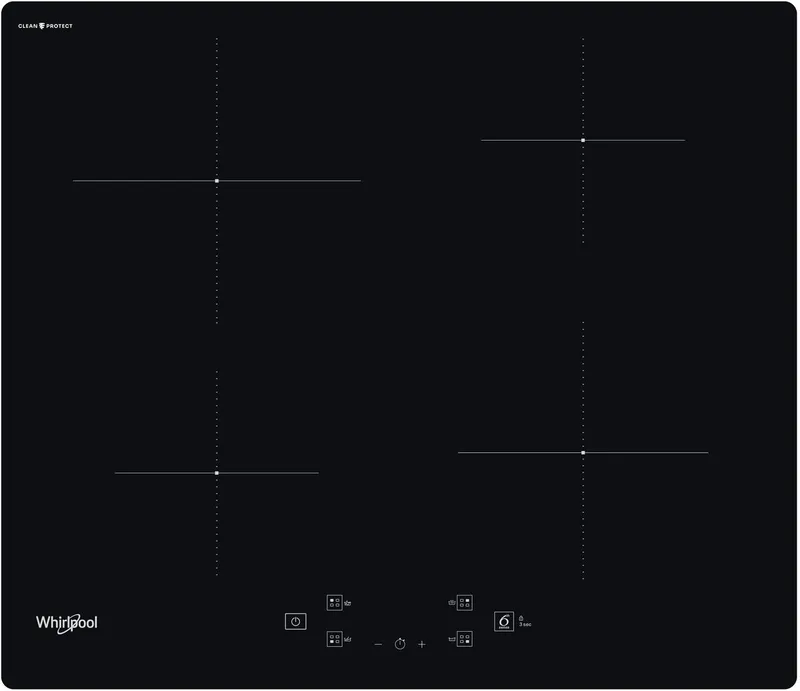 WS Q3560 CPNE Ingebouwd 59 cm Inductiekookplaat zones 4 zone(s) by Whirlpool in Black – product photo
