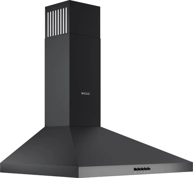 WE-A630P(B) – Wandschouw Afzuigkap 60 cm – 680 m³/h – LED Verlichting – Energieklasse A – 5 jaar garantie de Wiggo en Noir – photo produit