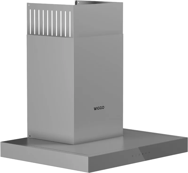 WE-A641T(G) – T-Model Wandschouw Afzuigkap 60 cm – 650 m³/h – LED Verlichting – Energieklasse A – 5 jaar garantie de Wiggo en Gris – photo produit