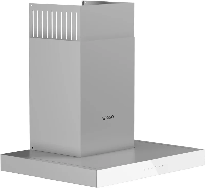 WE-A641T(W) – T-Model Wandschouw Afzuigkap 60 cm – 650 m³/h – LED Verlichting – Energieklasse A – 5 jaar garantie de Wiggo en Blanc – photo produit