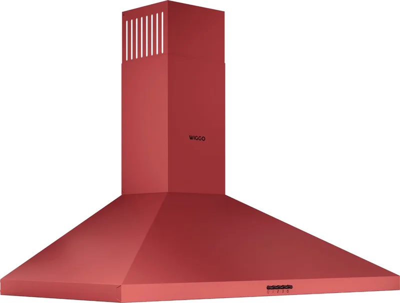 WE-A930P(R) – Wandschouw Afzuigkap 90 cm – 680 m³/h – LED Verlichting – Energieklasse A – 5 jaar garantie von Wiggo in Rot – Produktfoto
