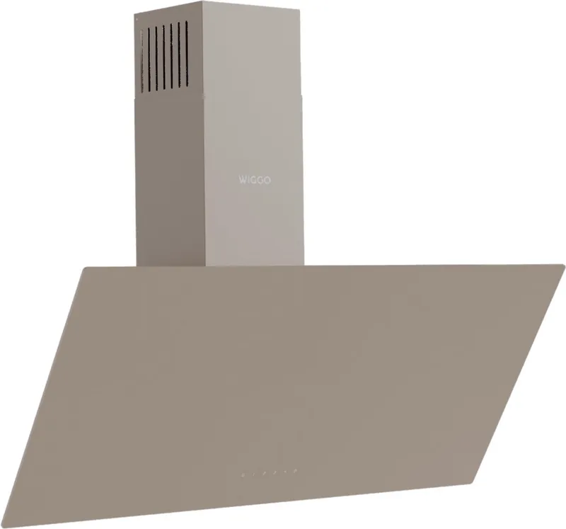 WE-A941G(C)- Schuine Afzuigkap - 90cm - Glas van Wiggo in Crème – productfoto