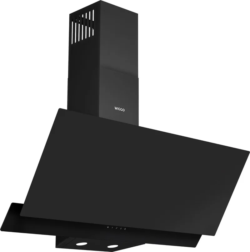 WE-A942G(B) – Schuine Afzuigkap 90 cm – Dubbel Glas – A+ Energieklasse – Touch Control – Eco+ Design – 5 jaar garantie de Wiggo en Noir – photo produit