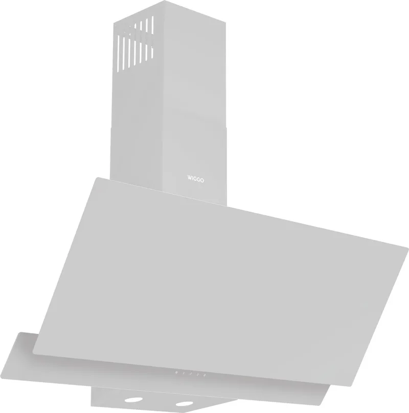WE-A942G(W) – Schuine Afzuigkap 90 cm – Dubbel Glas – A+ Energieklasse – Touch Control – Eco+ Design – 5 jaar garantie de Wiggo en Blanc – photo produit