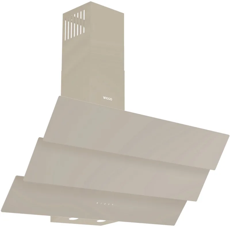 WE-B943G(C) - Schuine Afzuigkap - 90cm - Triple Glas van Wiggo in Crème – productfoto