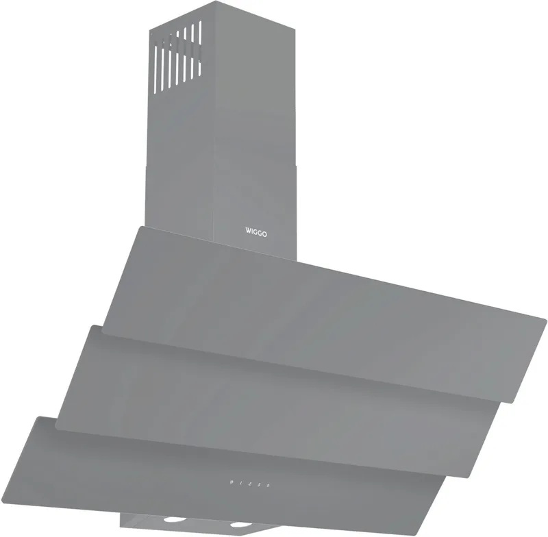 WE-B943G(G) – Schuine Afzuigkap 90 cm – Triple Glas – A+ Energieklasse – Touch Control – Eco+ Design – 5 jaar garantie by Wiggo in Grey – product photo