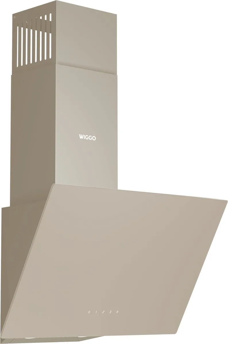 WE-D531G(C) – Schuine Afzuigkap 50 cm – Crème Glas – LED Verlichting – Touch Control – 5 jaar garantie fra Wiggo i Creme – produktbillede