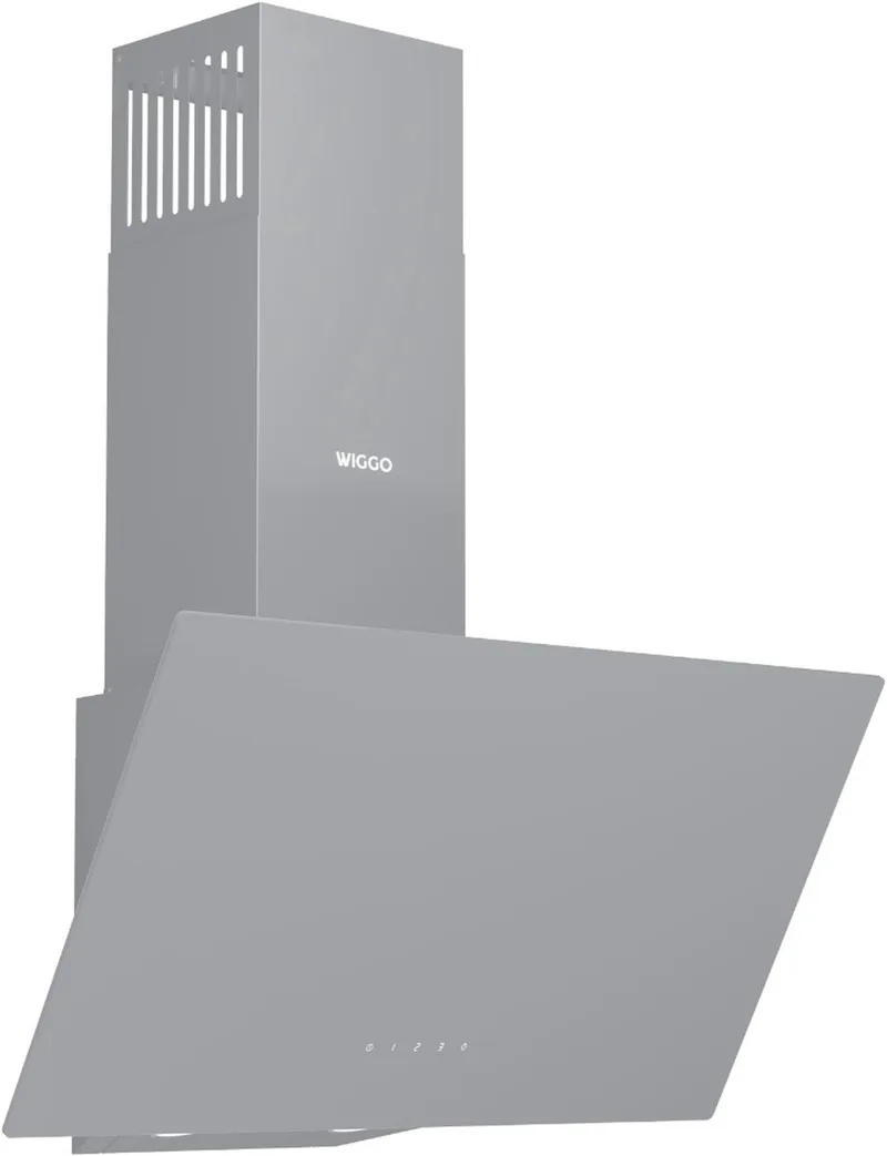WE-D931G(G) – Schuine Afzuigkap 90 cm – Glas – 405 m³/h – LED Verlichting – Touch Control – 5 jaar garantie von Wiggo in Grau – Produktfoto
