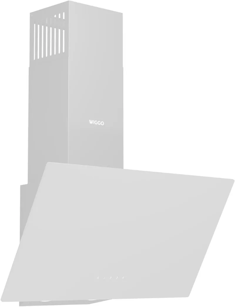 WE-D931G(W) – Schuine Afzuigkap 90 cm – Glas – 405 m³/h – LED Verlichting – Touch Control – 5 jaar garantie de Wiggo en Blanc – photo produit