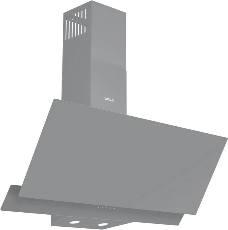 WE-D932G(G) – Schuine Afzuigkap 90 cm – LED Verlichting – Touch Control – 5 jaar garantie by Wiggo in Grijs Dubbel Glas – product photo